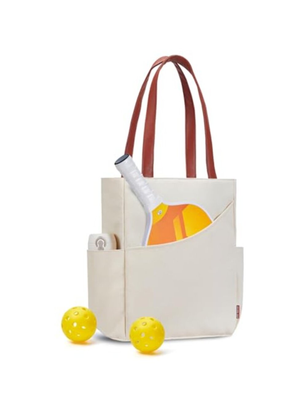 Nylon Oxford Pickleball Tote Fits 2 Paddles, Gym Travel Shoulder Bag
